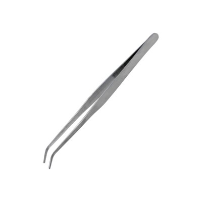 TWEEZERS CURVED TIP STAINLESS STEEL ( 175mm ) - MODEL CRAFT PTW5351